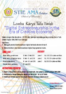 Lomba Karya Tulis Ilmiah “DIGITAL ENTREPRENEURSHIP IN THE ERA OF CREATIVE ECONOMY”
