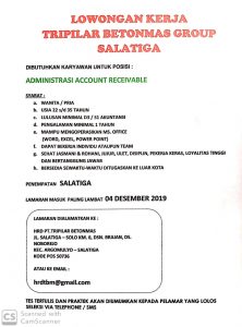 Lowongan Kerja Tripilar Beton Mas Group